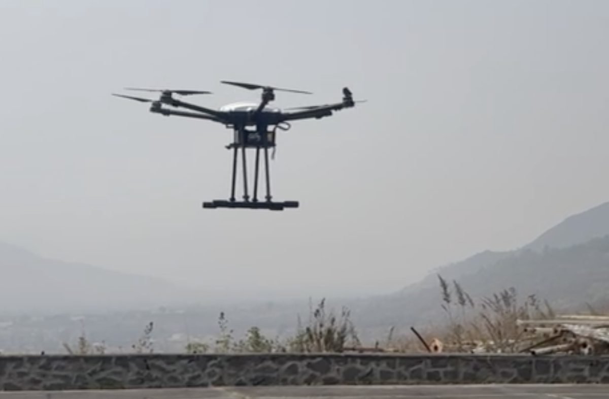 Hexacopter developed by Vebix Automation in flight